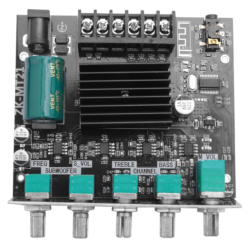 Bảng Mạch Khuếch Đại Âm Thanh ZK-MT21 2.1 Bluetooth 5.0 50WX2 + 100W Chuyên Dụng