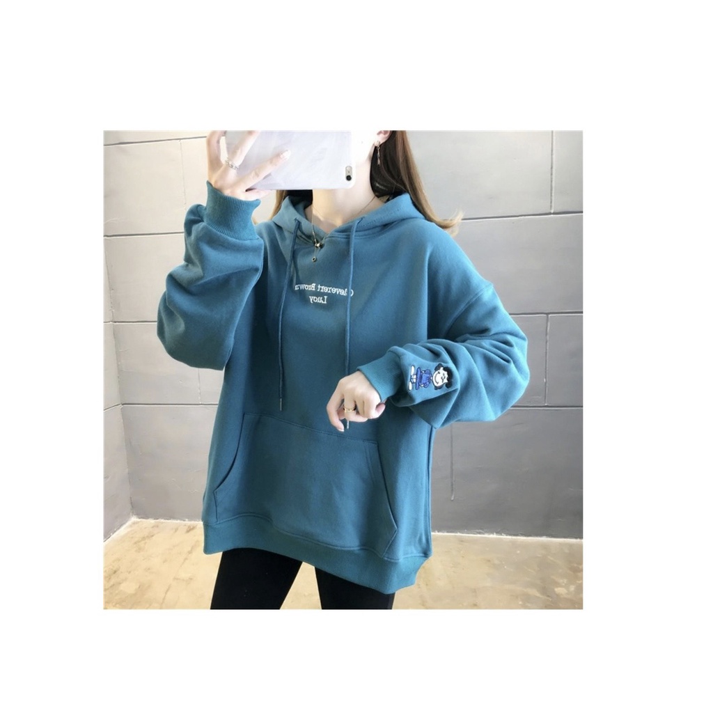 Áo nỉ hoodie thêu cậu bé mũ 2 lớp (6LN-00)