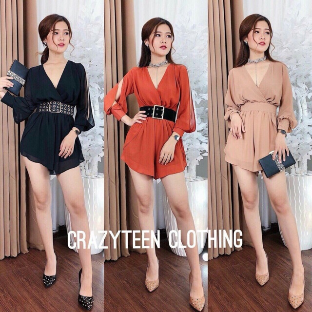 Jumsuit đắp chéo ngực