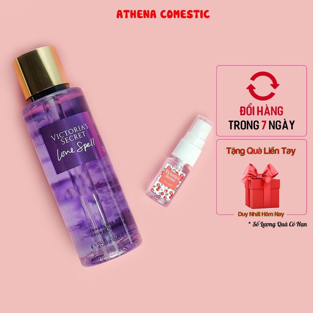 Xịt thơm nước hoa body mist Victoria Secret, Bath And Body Works 30ML (Hương Học Sinh) | Thế Giới Skin Care