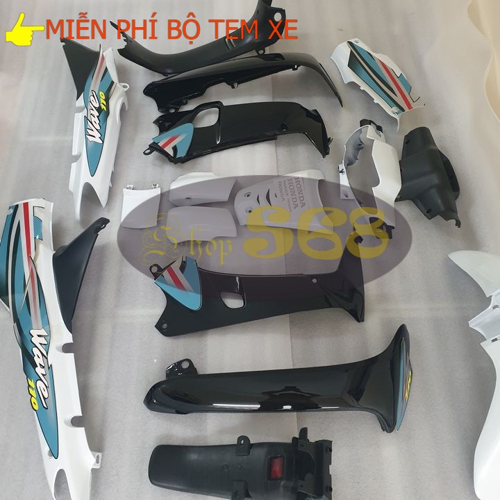 Bộ nhựa - dàn áo xe Wave ZX, Wave Anpha, Wave Thái  -  -nhựa ABS nguyên sinh cao cấp