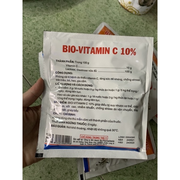 Bột hoà tan Bio Vit C 10% gói 100g
