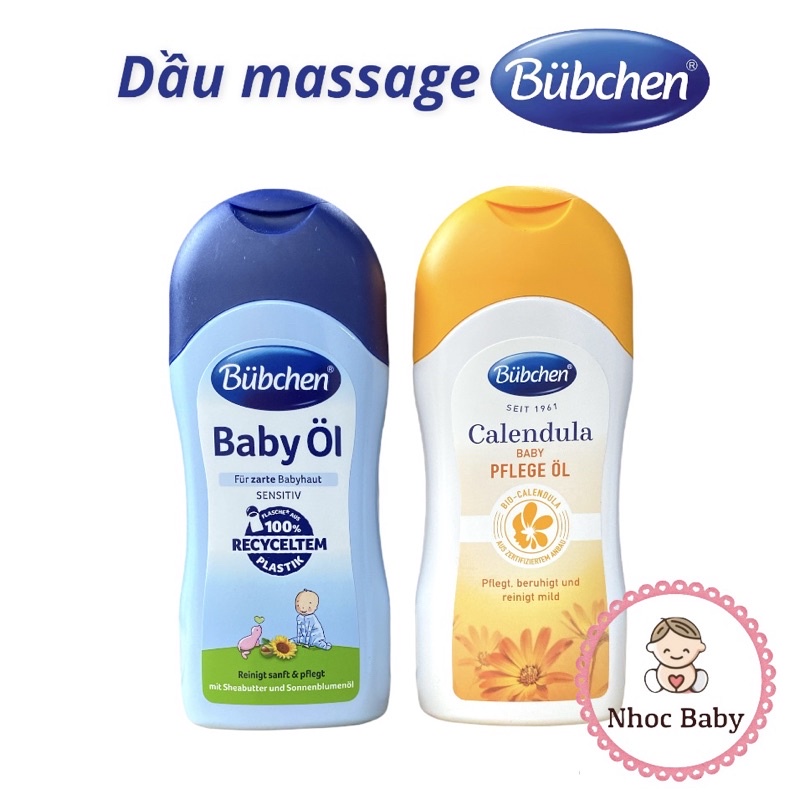 Dầu massage Bubchen Baby Oil cho bé 0m+ 200ml/400ml