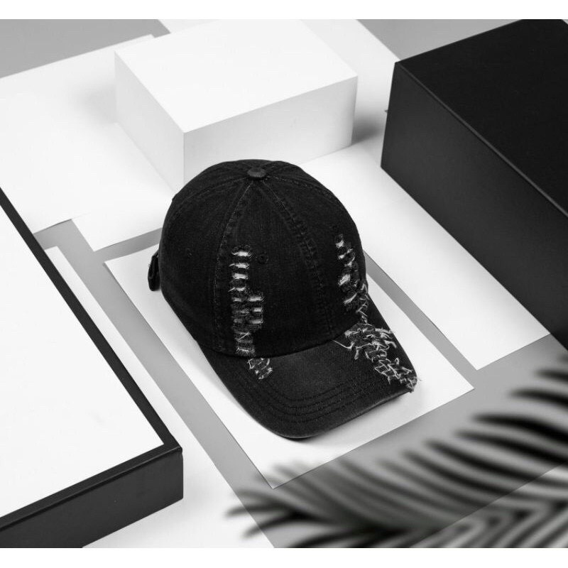 Mũ Lưỡi Trai Nón Kết Jean Chất Xịn Rách 374 Phong Cách Ulzzang Form Unisex Nam Nữ - Hazo