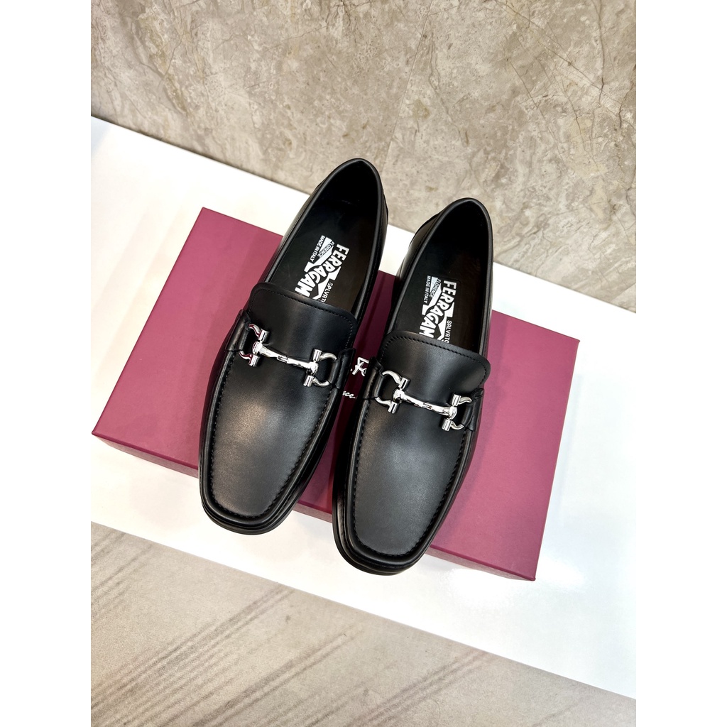 Giày tây lười nam da thật thời trang cao cấp Salvatore Ferragamo phong cách thời thượng, thu hút