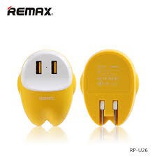 Củ Sạc 2 Cổng USB Remax RP-U26 - CHÍNH HÃNG