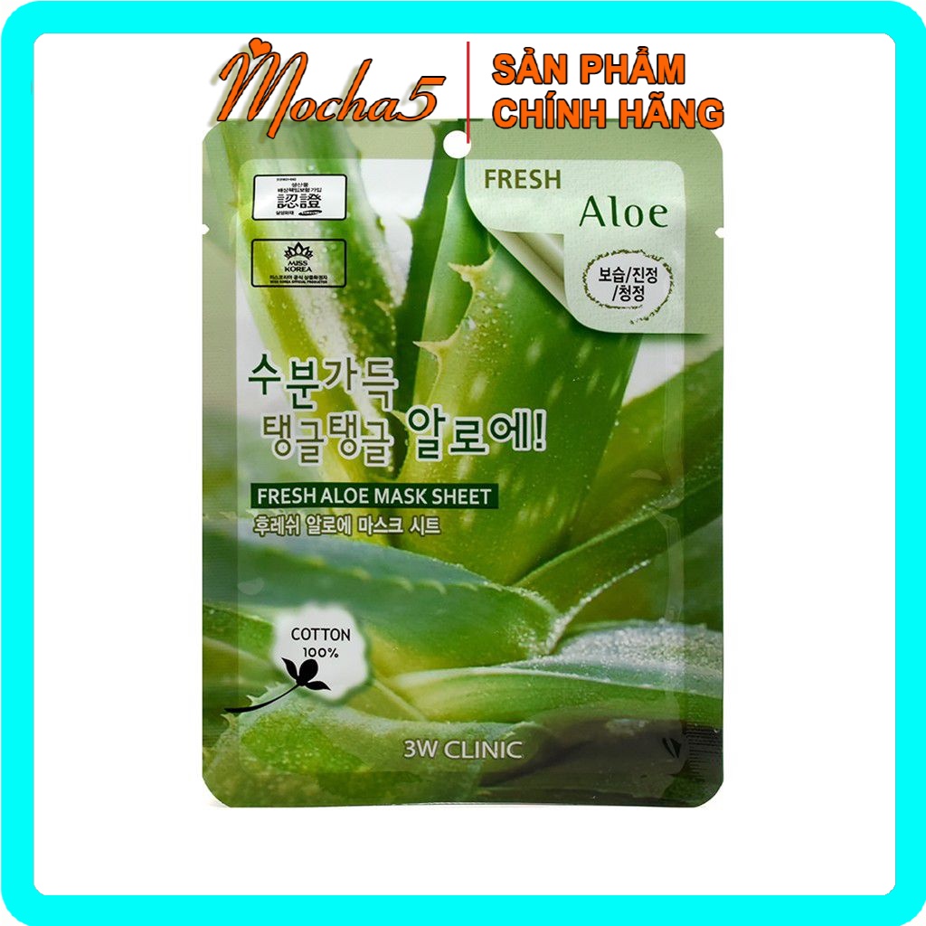 Bán lẻ miếng mặt nạ 3W Clinic Fresh Mask dưỡng trắng mịn da 23ml