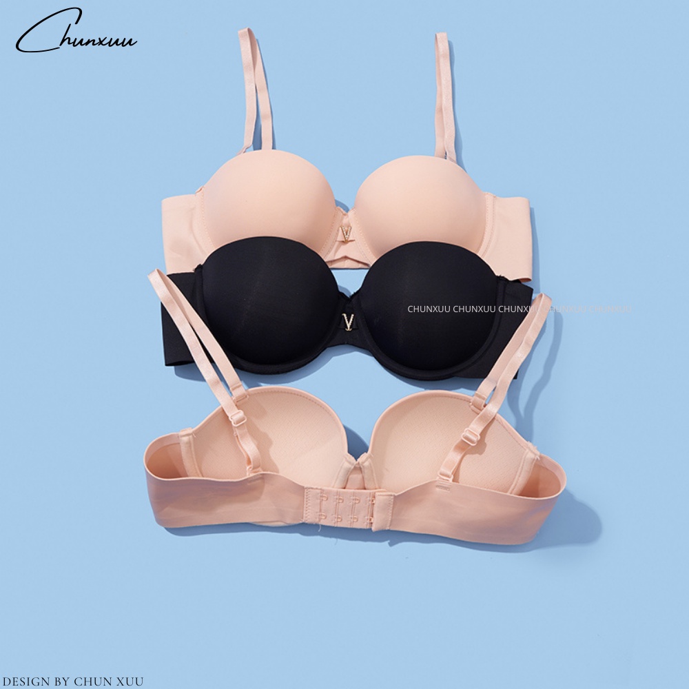 Áo lót nữ cúp ngực vải đúc su mềm mại đệm dày có gọng siêu nâng đẩy ngực ChunXuu- AV52