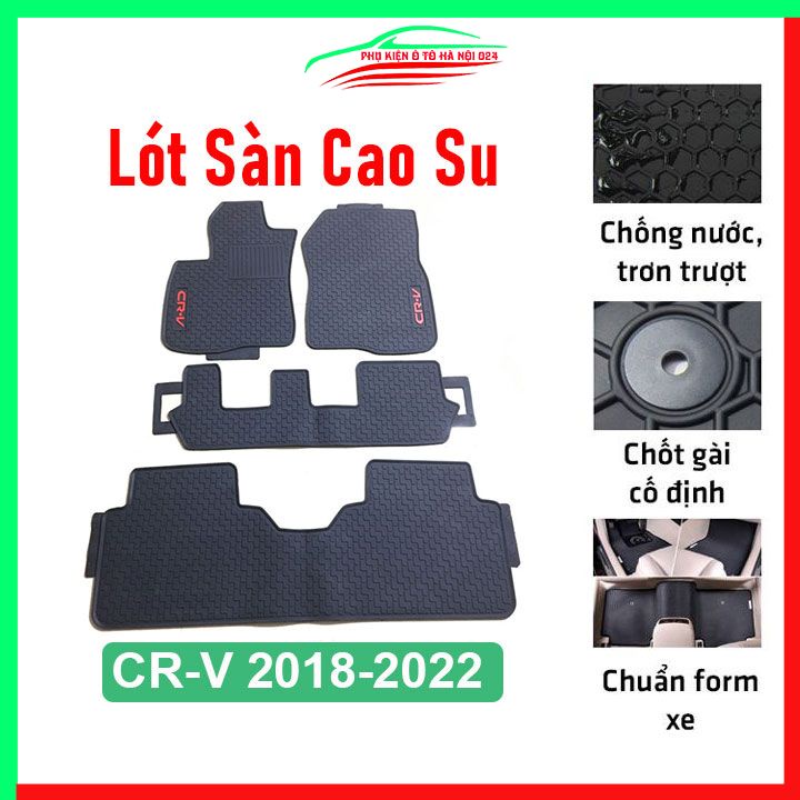 Thảm lót sàn cao su cho xe CRV, CR-V 2018-2023 chuẩn theo xe chịu lực tốt