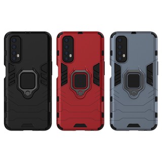 Ốp lưng Realme 7 chống sốc Iron Man gắn giá đỡ iring hỗ trợ xem video, chống va đập mạnh