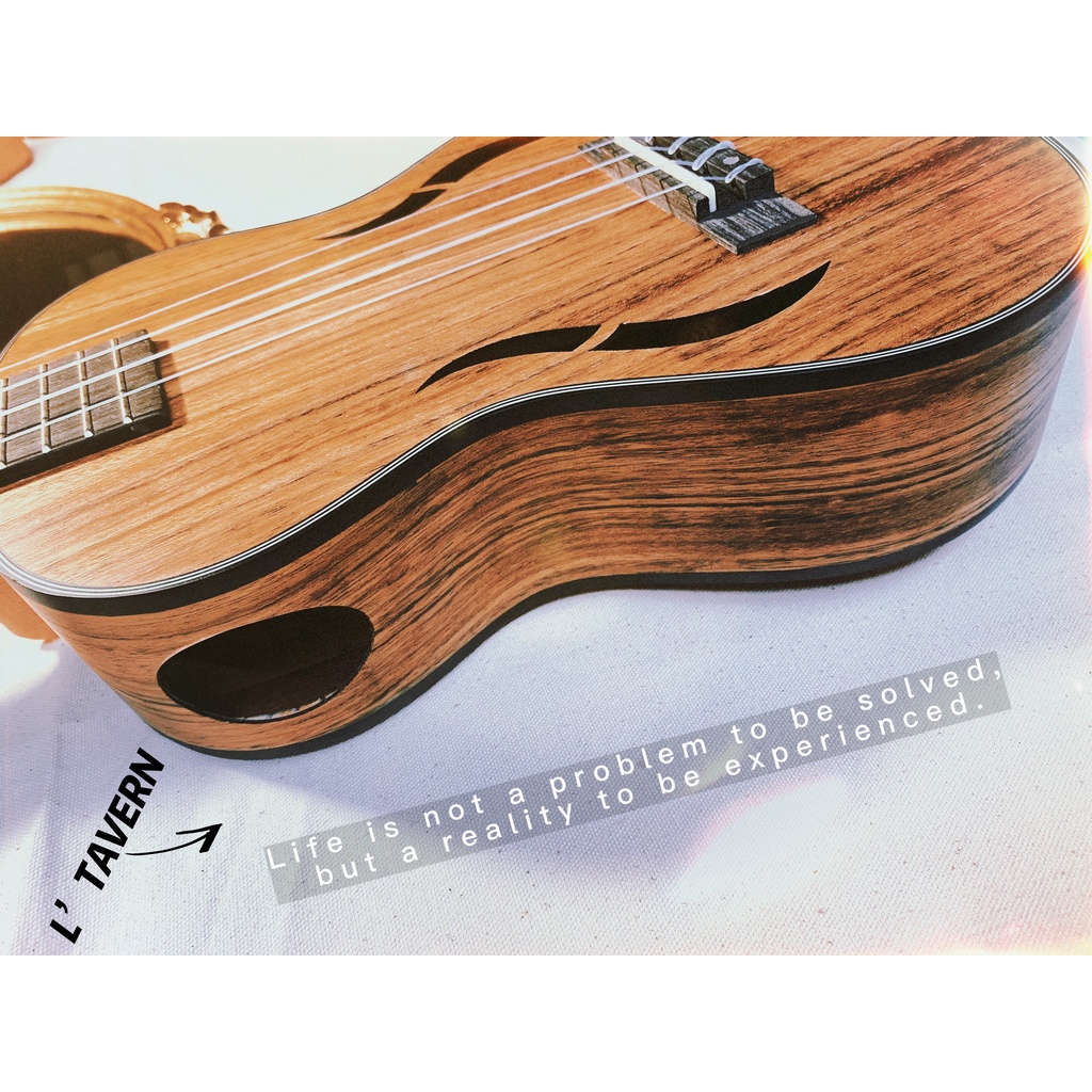 Đàn ukulele màu gỗ vintage Africa concert fanfast xanh đen nâu cực tốt tặng full phụ kiện FREESHIP