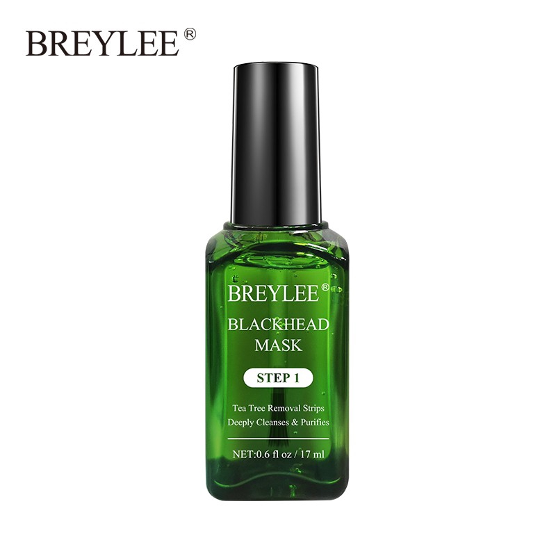 Mặt Nạ Hỗ Trợ Giảm Mụn Đầu Đen BREYLEE Dạng Serum Và 100 Miếng Giấy Lột Dùng Cho Vùng Mũi 17ml