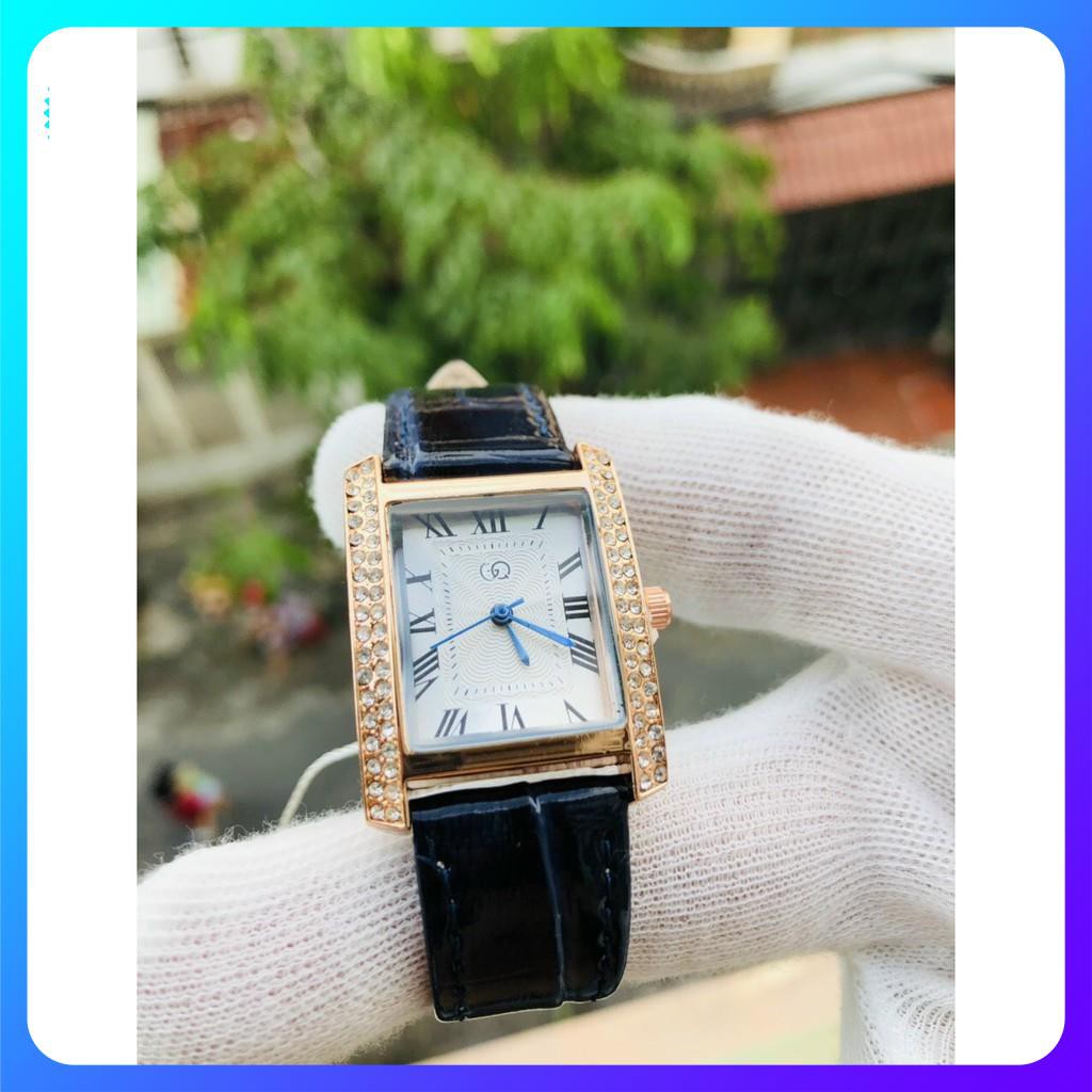 Đồng hồ nữ dây da GUQI quyến rũ đồng hồ nữ mặt vuông đính đá dây da chính hãng chống nước Luxury Fashion | BigBuy360 - bigbuy360.vn