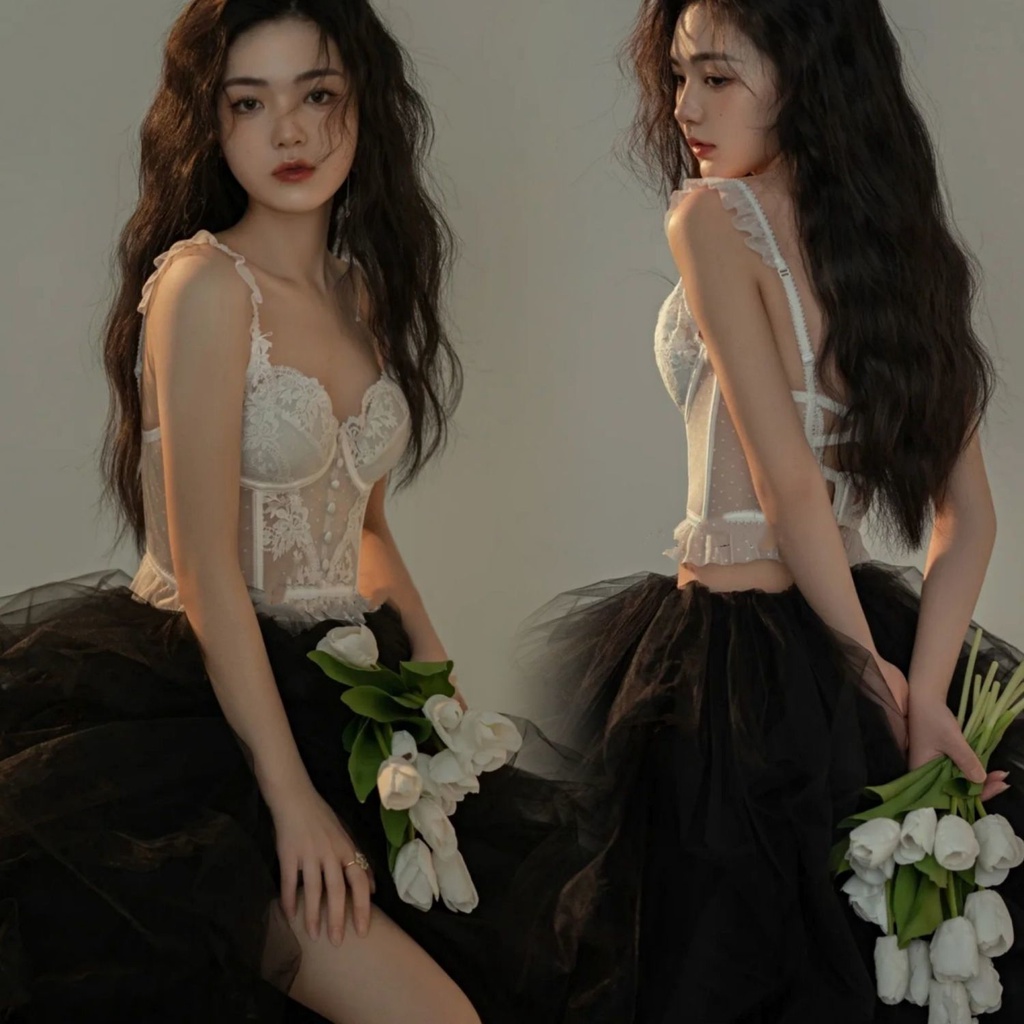 (Lưu ý: Đây là quần áo chụp ảnh, mặt trên tương đối trong suốt và nó được chế tạo đặc biệt cho góc chụp đẹp của nhiếp ảnh)Bộ Đồ Hóa Trang Nàng Tiên Cá Cổ Chữ V Chụp Ảnh Studio