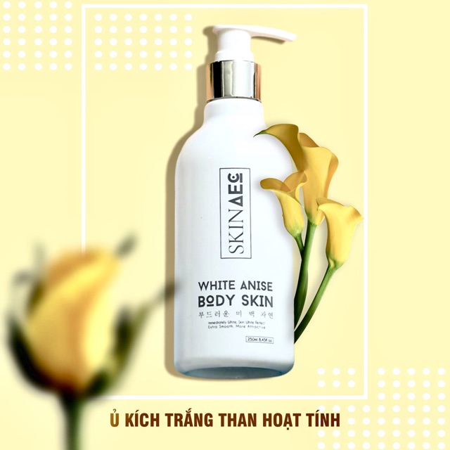 SỮA TẮM Ủ KÍCH TRẮNG THAN HOẠT TÍNH 1 BƯỚC SKINACE WHITE ANISE BODY SKIN | BigBuy360 - bigbuy360.vn