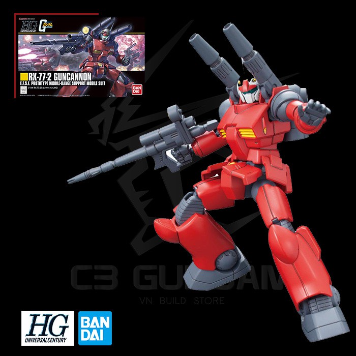 [BANDAI] MÔ HÌNH LẮP RÁP GUNDAM HG 190 1/144 GUN CANNON REVIVE BANDAI GUNDAM UC HGUC GUNPLA CHÍNH HÃNG NHẬT BẢN