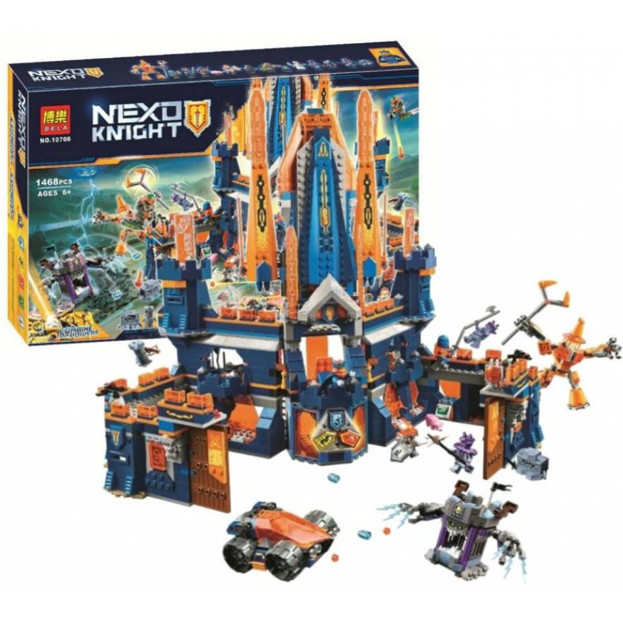 đồ chơi lego xếp hình lắp ráp bela Nexo Knights 10706 - Pháo Đài Hiệp Sĩ Di Động KNIGHTON CASTLE