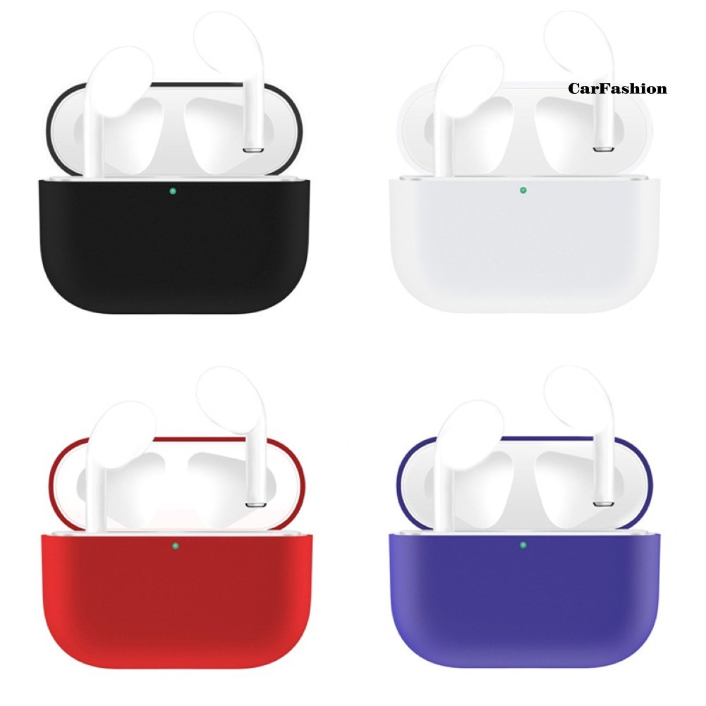 Vỏ Bảo Vệ Hộp Sạc Tai Nghe Airpods Pro Bằng Silicon Màu Trơn Chống Sốc