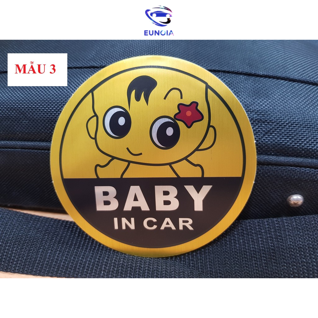 Miếng dán phản quang xe Ô tô Baby In Car