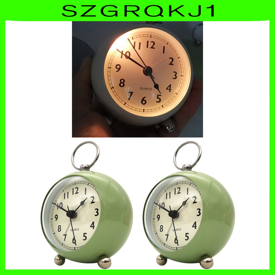2 Đồng Hồ Báo Thức Quartz Để Bàn Màu Xanh Lá