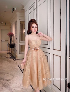 Đầm Ren Dự Tiệc Kèm Ảnh Thật