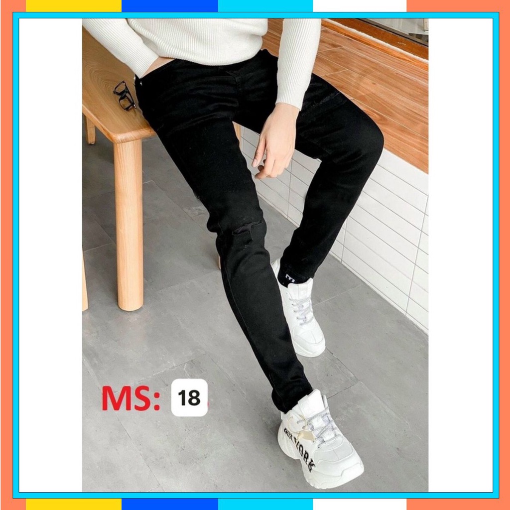 Quần Jean Nam Mẫu Mơi 💝Freeship💝 Quần Bò Nam Rách Xước Quần Rin Nam Cao Cấp HU420