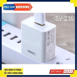 Củ sạc Remax RP-U110/RY-U03 sạc nhanh,tiêu chuẩn 3C chống cháy - Hàng Chính Hãng Rẻ nhất shopee 2020