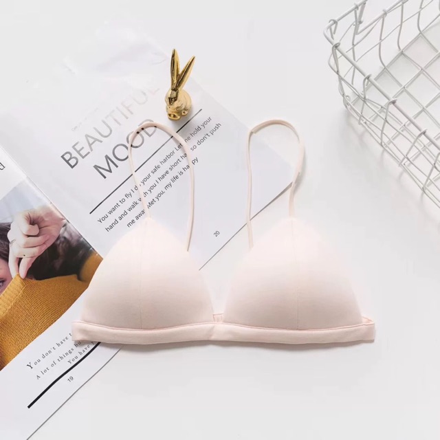 Áo Lót Bralette Cotton Mịn Dây Mảnh Chun Sau Lưng B241