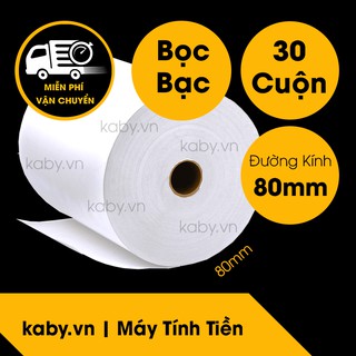 Giấy In Hóa Đơn K80 - Giấy In Bill K80 Phi 80mm - Thùng 30 Cuộn