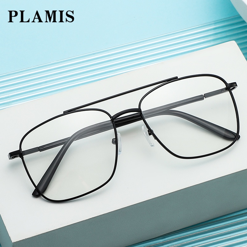 Mắt kính PLAMIS bằng kim loại chống bức xạ/ ánh sáng xanh thời trang cho nam nữ