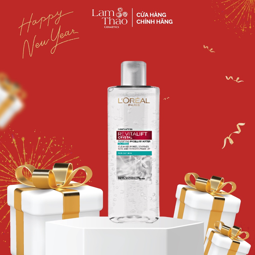 Nước Tẩy Trang Dành Cho Da Dầu Loreal Revitalift Crystal Purifying Micellar Water For Oily Skin