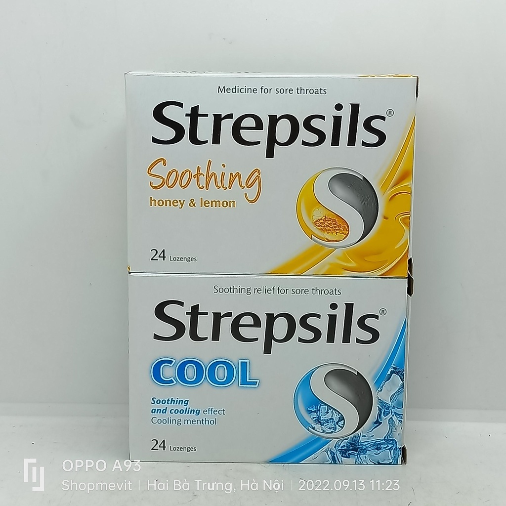 Viên kẹo ngậm ho Strepsils hộp 24 viên