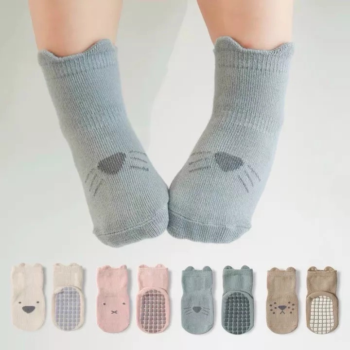 Tất cổ cao chống trượt hình thú cute Nemo Baby cho bé 1-5 tuổi