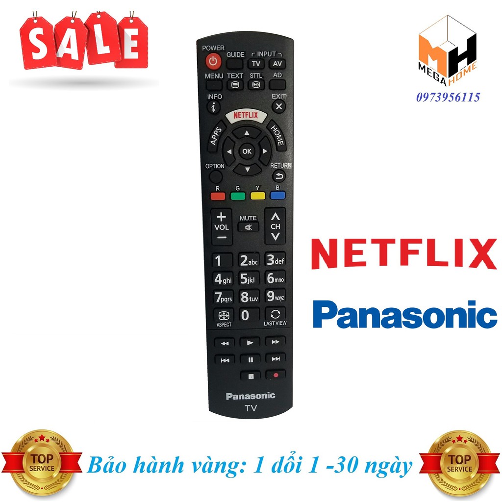 [HÀNG TỐT, PHÍM MỀM] Điều khiển tivi Panasonic, Remote tivi Panasonic smart