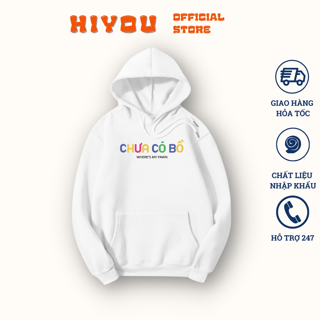 Áo Nỉ Hoodie Unisex in Đã Có Bồ, Áo đôi nam nữ chất liệu nỉ bông dày dặn phong cách Hàn Quốc hot 2022
