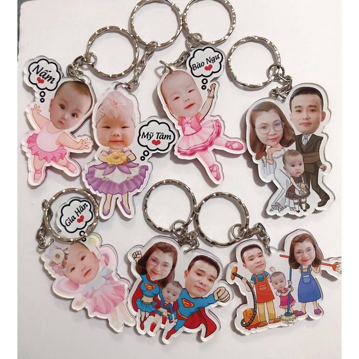 Móc khoá chibi in hình theo yêu cầu ❤️