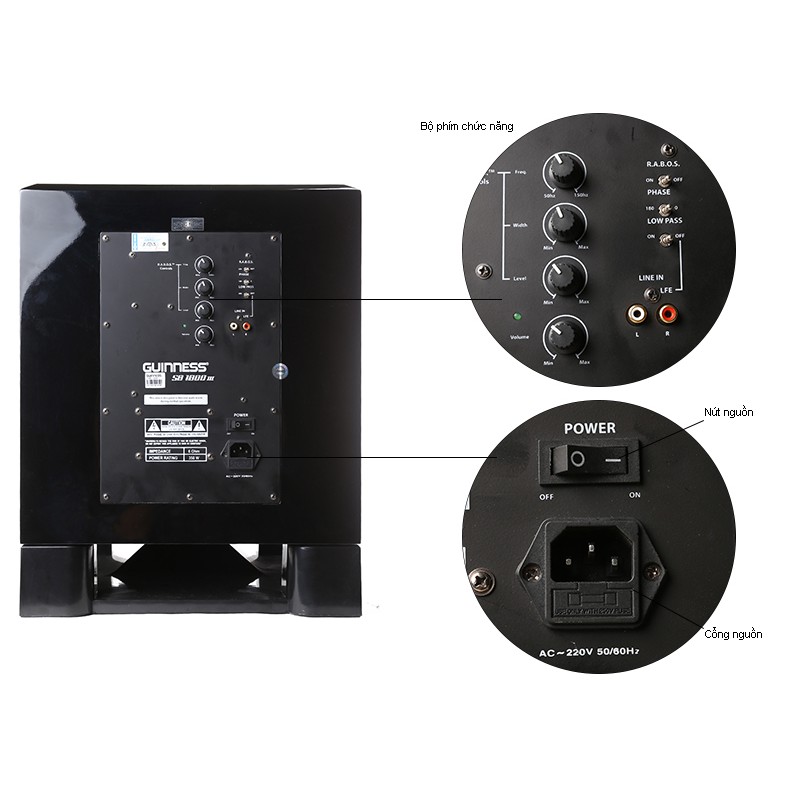 Loa Sub GUINNESS SB-1800 III