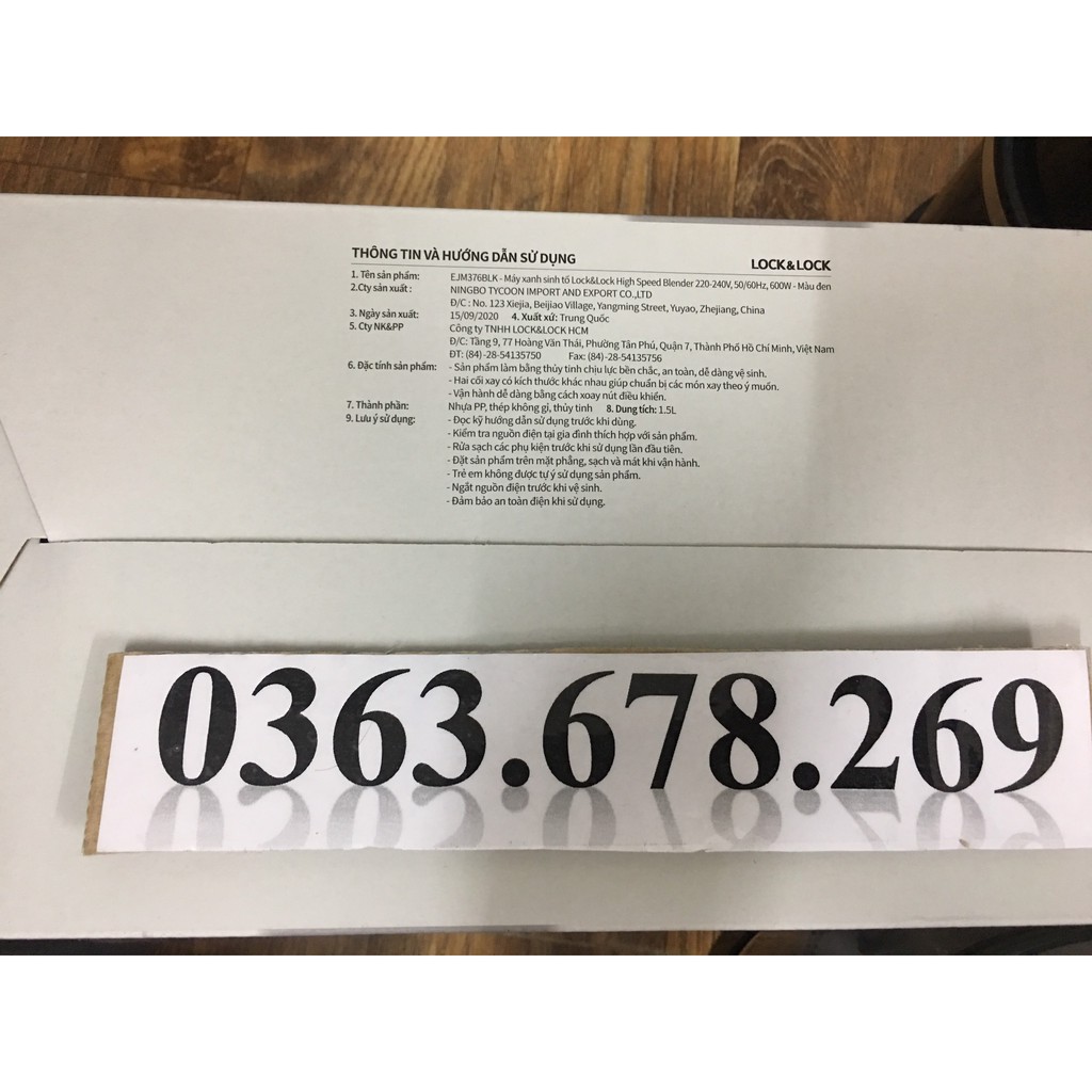 Máy xay sinh tố Lock & Lock EJM376 cối thủy tinh