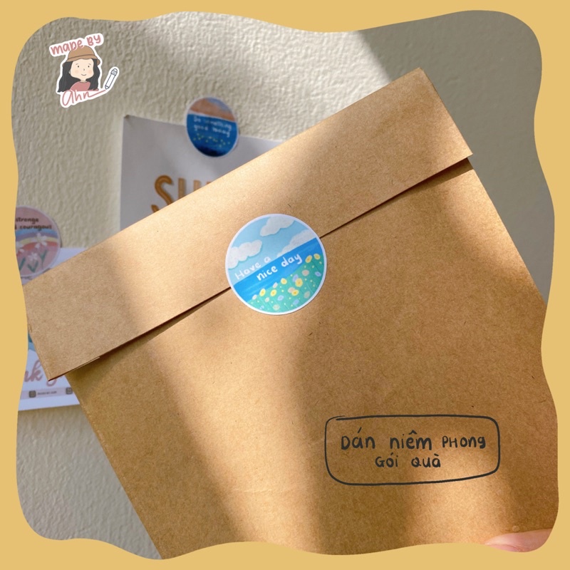 Set Sticker HAPPY DAY trang trí sổ tay, Bullet Journal - MADE BY AHN thiết kế