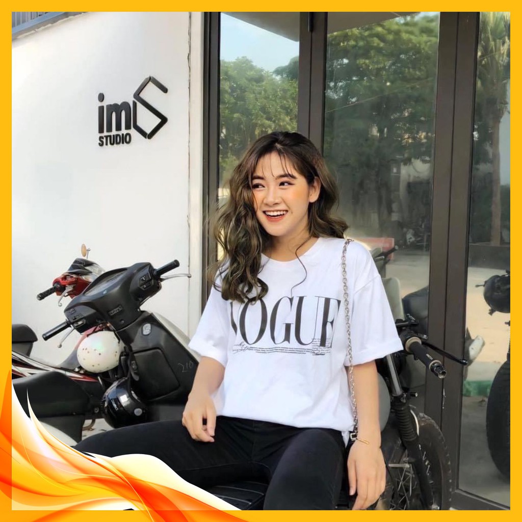 Áo Phông Unisex❤️Áo Thun VOGUE❤️Vải cotton-mềm mịn, dáng rộng thoáng mát-trẻ trung-cá tính form áo chuẩn hình Mã Ao01 | BigBuy360 - bigbuy360.vn