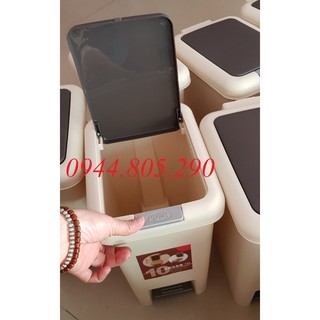 Thùng rác đạp chân 10L cao cấp