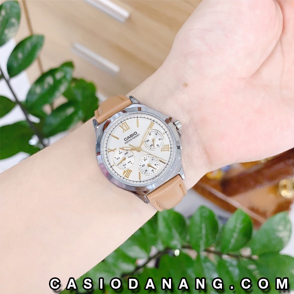 Đồng hồ nữ dây da Casio chính hãng Anh Khuê LTP-V300L-7A2UDF (33mm)