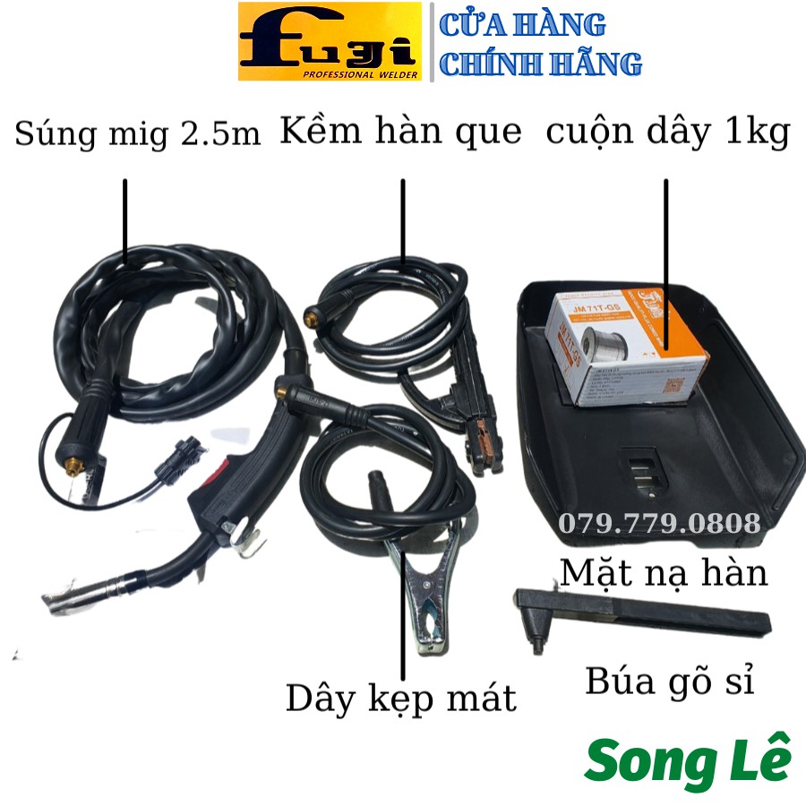 Máy hàn mig mini FUJI + KOBE 235 - Không dùng khí - 2 chức năng - Tặng Full phụ kiện