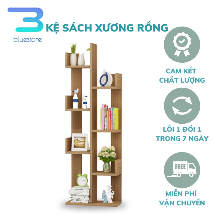 Kệ Sách Gỗ Hình Xương Rồng BLUE STORE - Trang Trí Nhà Cửa, Chống Mối Mọt - Kệ Gỗ Xương Rồng Đựng Sách - BH 1 Năm