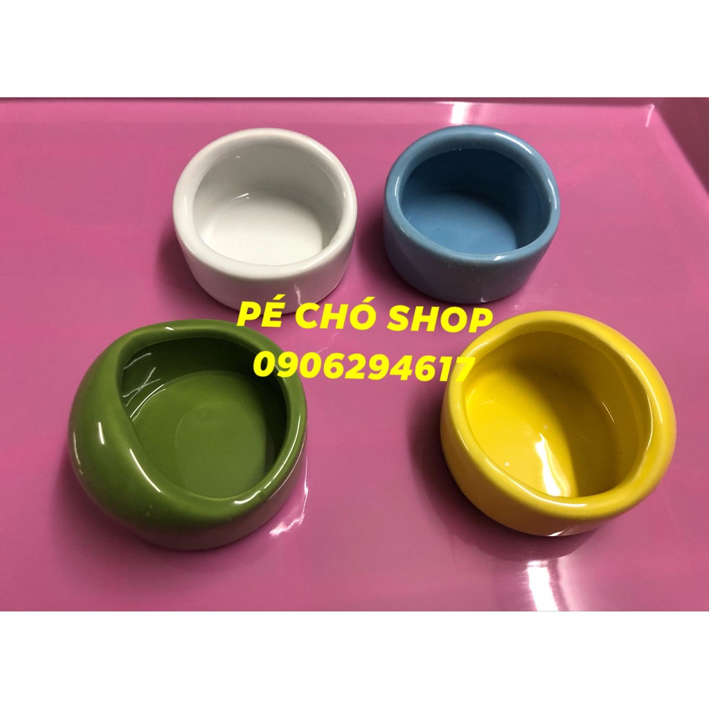 Chén SỨ nguyên chất mái vòm đựng thức ăn cho hamster,sóc,...