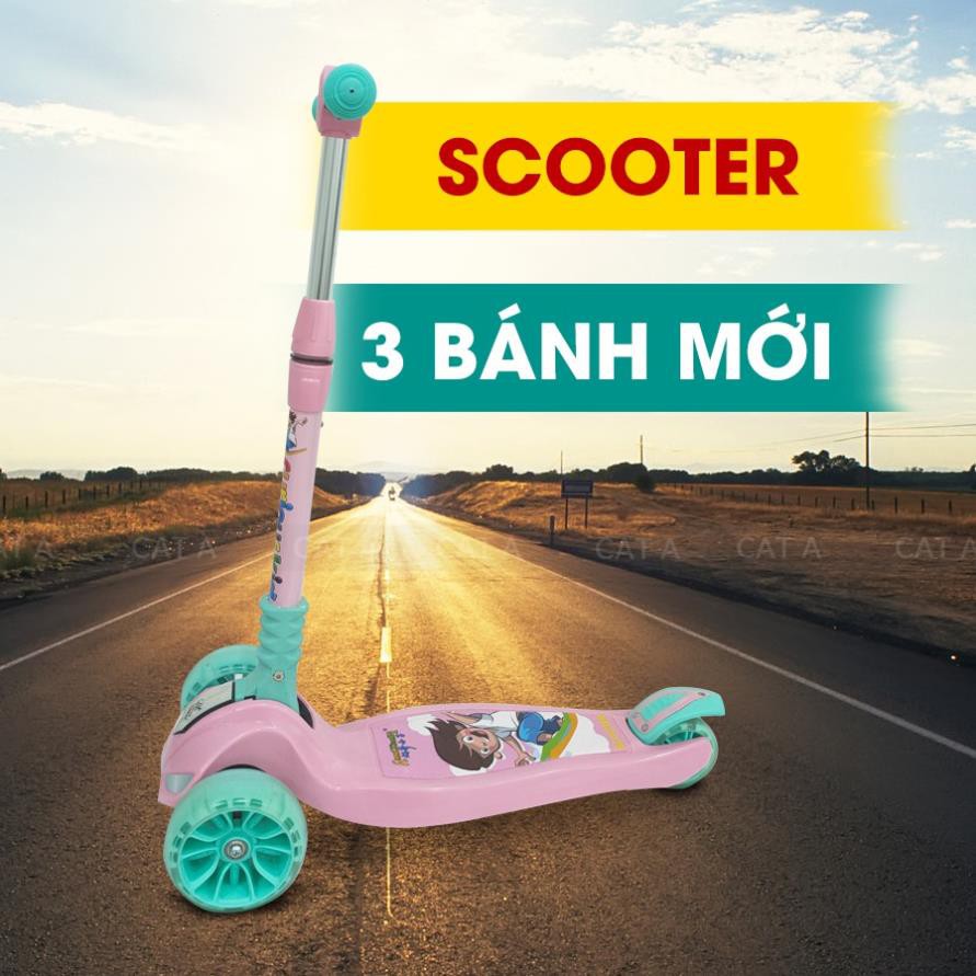 [ New Arrivial ] XE TRƯỢT SCOOTER 3 bánh có bánh xe phát sáng cho bé yêu - THĂNG BẰNG 3 BÁNH - PHÁT SÁNG - JC741
