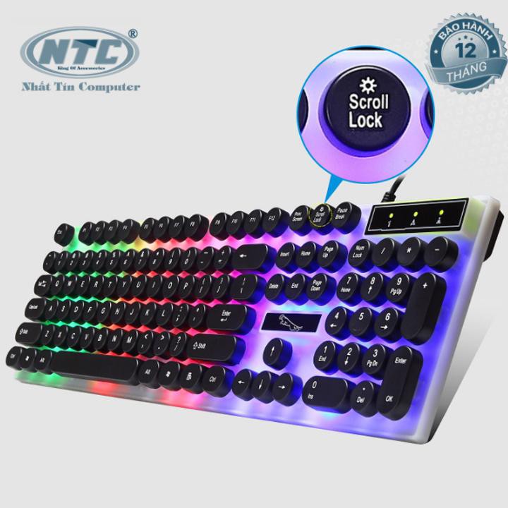 [Mã ELFLASH5 giảm 20K đơn 50K] Bàn phím giả cơ dành cho game thủ NTC G21 led đa màu (Đen)