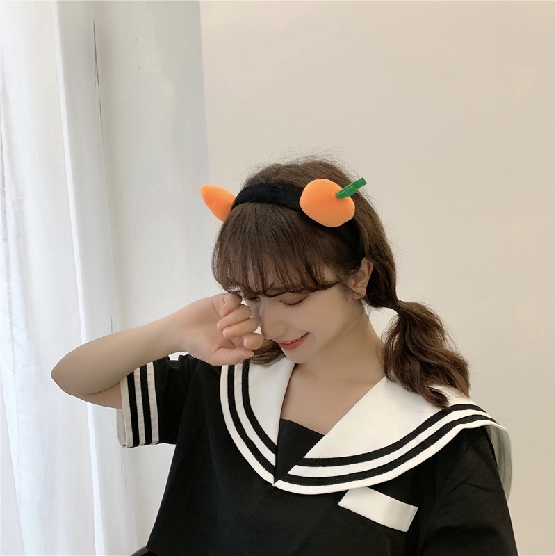 Băng đô rửa mặt trang trí cà rốt đơn giản xinh xắn cho nữ d061501