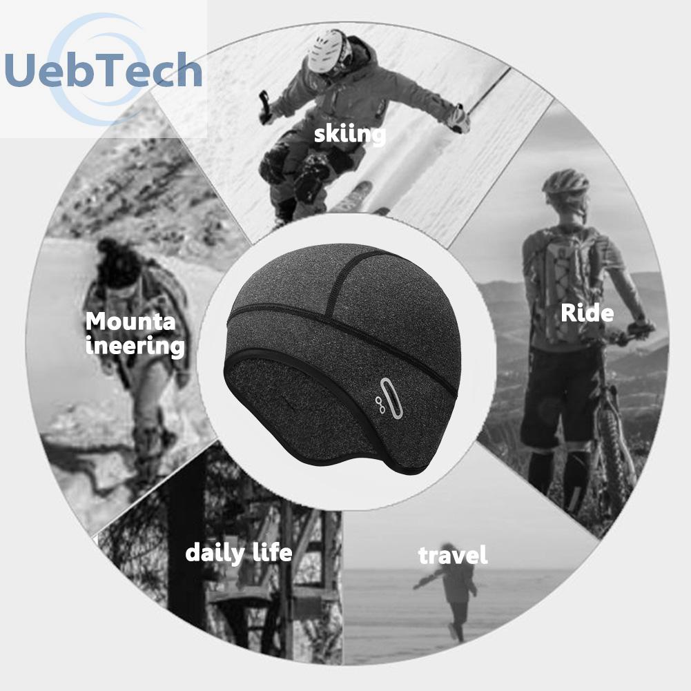 Mũ Trùm Đầu Đi Xe Đạp Kèm Kính Bảo Vệ Tai Chất Liệu Lông Cừu Giữ Ấm Mùa Đông Cho Nam