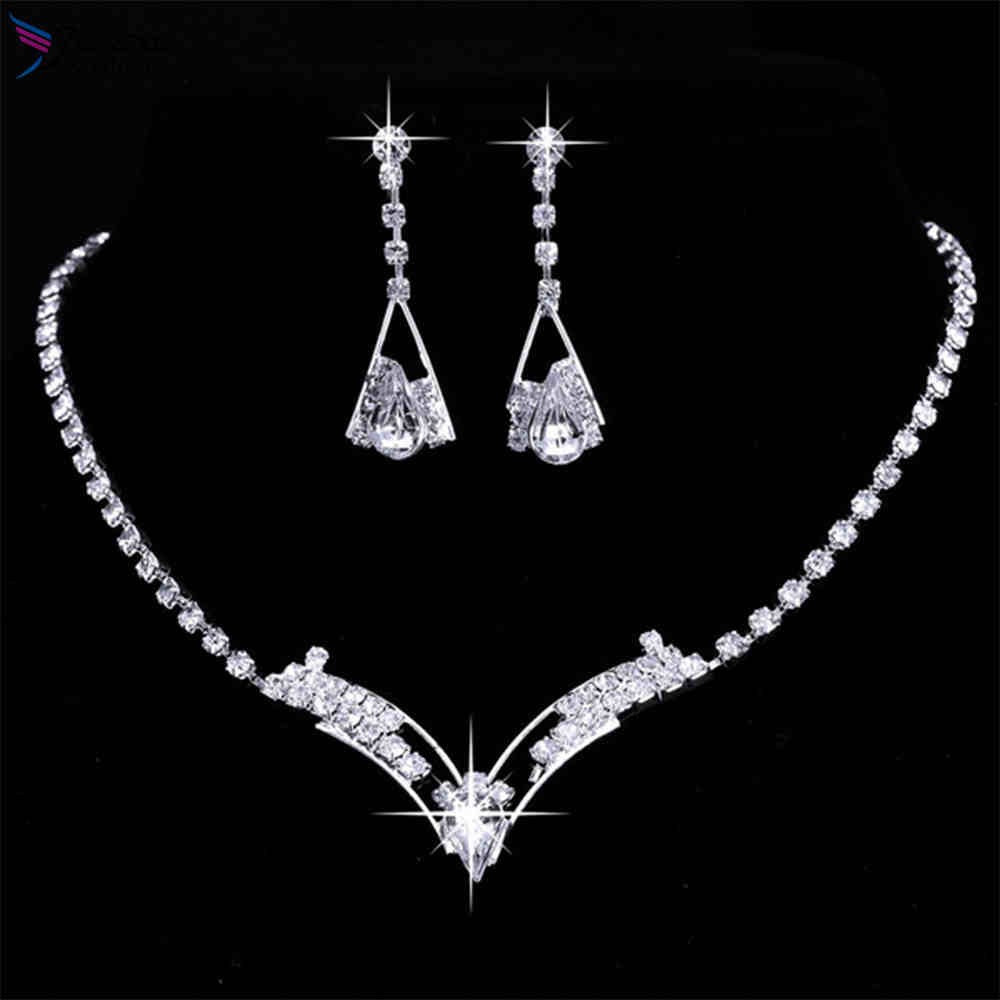Bộ trang sức vòng cổ và hoa tai đá nhiều kiểu sang trọng - S88 + S90 + S91